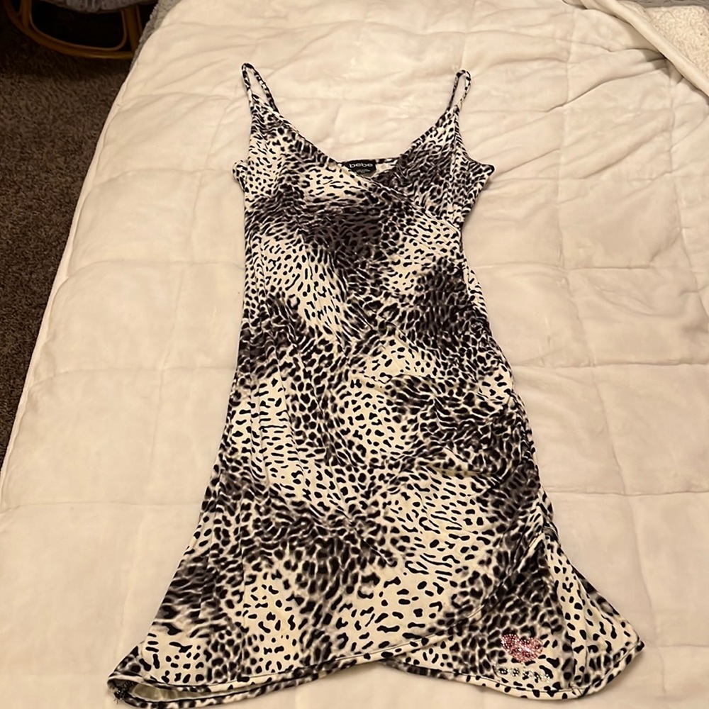 Bebe leopard mini dress